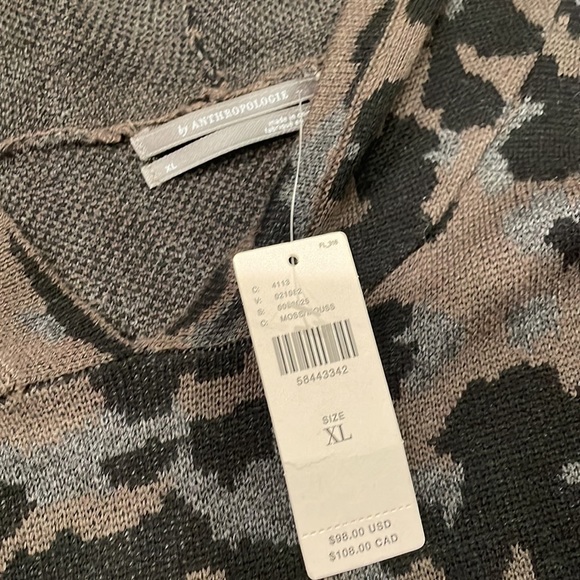 Anthropologie Cheetah Hooded Sweater - Picture 3 of 6